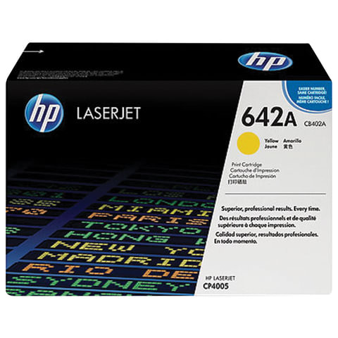 Картридж лазерный HP (CB402A) ColorLaserJet CP4005, желтый, оригинальный, ресурс 7500 стр. по низкой цене оптом 