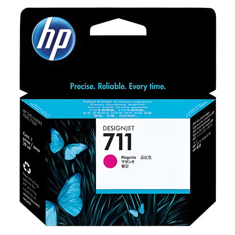 Картридж струйный для плоттера HP (CZ131A) DesignJet T120/T520, №711, пурпурный, оригинальный по низкой цене оптом 