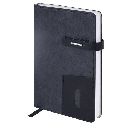 Ежедневник недатированный А5 138х213мм BRAUBERG "Cowboy", под кожу, застежка 160л, черный, 116200 по низкой цене оптом Ежедневник недатированный А5 138х213мм BRAUBERG "Cowboy", под кожу, застежка 160л, черный, 116200 по низкой цене оптом