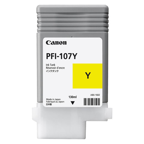 Картридж струйный CANON (PFI-107Y) iPF680/685/780/785, желтый, оригинальный, 130 мл, 6708B001 по низкой цене оптом 