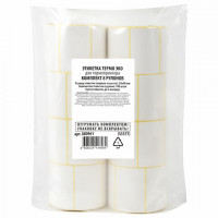 Этикетка ТермоЭко (58х40 мм), 700 этикеток в ролике, КОМПЛЕКТ 8 шт., светостойкость до 2 месяцев, 880961