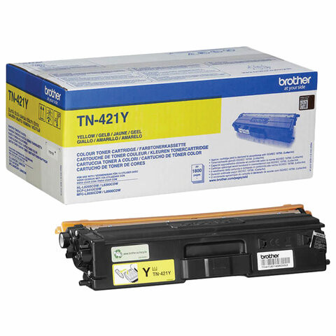 Картридж лазерный BROTHER (TN421Y) HLL8260CDW/DCPL8410CDW/MFCL8690CDW, желтый, оригинальный, ресурс 1800 страниц по низкой цене оптом 