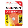 Батарейка литиевая "таблетка, дисковая, кнопочная" 1шт, SONNEN Lithium CR1220 в блистере, 455597 по низкой цене оптом Краснодар, Москва, Уфа, Казань, Барнаул, Владивосток, Хабаровск, Сахалин, Красноярск, Екатеренбург, 