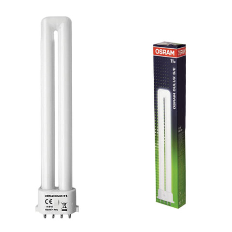 Лампа люминесцентная OSRAM DULUX S/E 11W/21-840, 11 Вт, U-образная, холодный белый свет, цоколь 2G7 по низкой цене оптом Краснодар, Москва, Уфа, Казань, Барнаул, Владивосток, Хабаровск, Сахалин, Красноярск, Екатеренбург, 