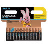 Батарейки КОМПЛЕКТ 12 шт., DURACELL Ultra, AAA (LR03, 24А), алкалиновые, мизинчиковые, блистер по низкой цене оптом 
