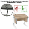 Стол-парта регулируемый "ДЭМИ" СУТ.41, 750х550х530-815 мм, белый каркас, пластик серый, дуб сонома (КОМПЛЕКТ) по низкой цене оптом 
