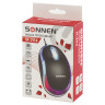 Мышь проводная SONNEN М-204, USB, 1000 dpi, 2 кнопки + колесо-кнопка, оптическая, подсветка, черная, 512632 по низкой цене оптом Краснодар, Москва, Уфа, Казань, Барнаул, Владивосток, Хабаровск, Сахалин, Красноярск, Екатеренбург, 