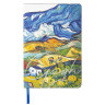 Блокнот А5 (143x210 мм), BRAUBERG VISTA "Van Gogh", под кожу, гибкий, срез фольга, 80 л., 112059 по низкой цене оптом 