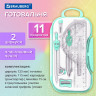 Готовальня BRAUBERG SCHOOL KIT, 11 предметов, циркуль 115 мм, циркуль 125 мм, чертежные принадлежности, мятный цвет, 210706 по низкой цене оптом 