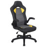 Кресло компьютерное BRABIX "Skill GM-005", откидные подлокотники, экокожа, черное/желтое, 532494 по низкой цене оптом 