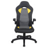 Кресло компьютерное BRABIX "Skill GM-005", откидные подлокотники, экокожа, черное/желтое, 532494 по низкой цене оптом 
