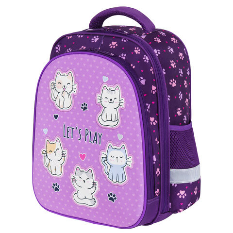 Ранец BRAUBERG KIDS STANDARD, 2 отделения, "Playing kittens", 36х28х14 см, 272038 по низкой цене оптом 