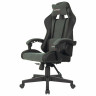 Кресло компьютерное BRABIX "Striker GM-121", синхромеханизм,2 подушки, экокожа/велюр, черное/серое, 532961 по низкой цене оптом 