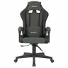 Кресло компьютерное BRABIX "Striker GM-121", синхромеханизм,2 подушки, экокожа/велюр, черное/серое, 532961 по низкой цене оптом 