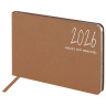 Еженедельник датированный 2026 МАЛЫЙ ФОРМАТ 105х160мм А6 BRAUBERG Blaze, фольга, коричневый, 117217 по низкой цене оптом 