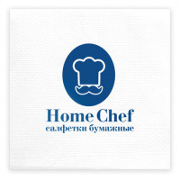 Салфетки бумажные 90 шт., 23х23,5 см, Home Chef, белые, ш/к 80452, 456