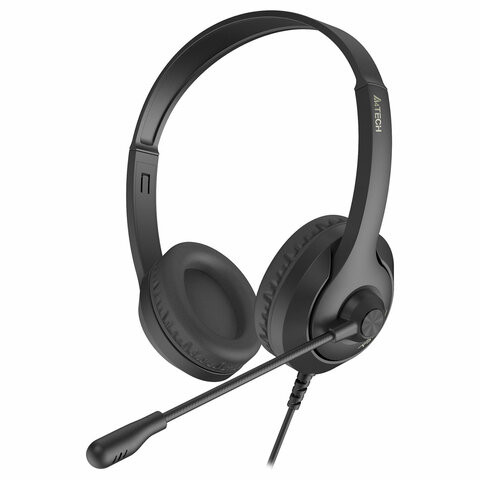 Наушники с микрофоном (гарнитура) A4TECH Fstyler FH100U, проводные, 2 м, USB, черные, 1774509 по низкой цене оптом Краснодар, Москва, Уфа, Казань, Барнаул, Владивосток, Хабаровск, Сахалин, Красноярск, Екатеренбург, 