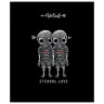 Тетрадь А5, 48 л., ПЗБМ, скоба, клетка, Soft Touch, фольга, конгрев, лак, "Вечная любовь" (5 видов), 028930 по низкой цене оптом 