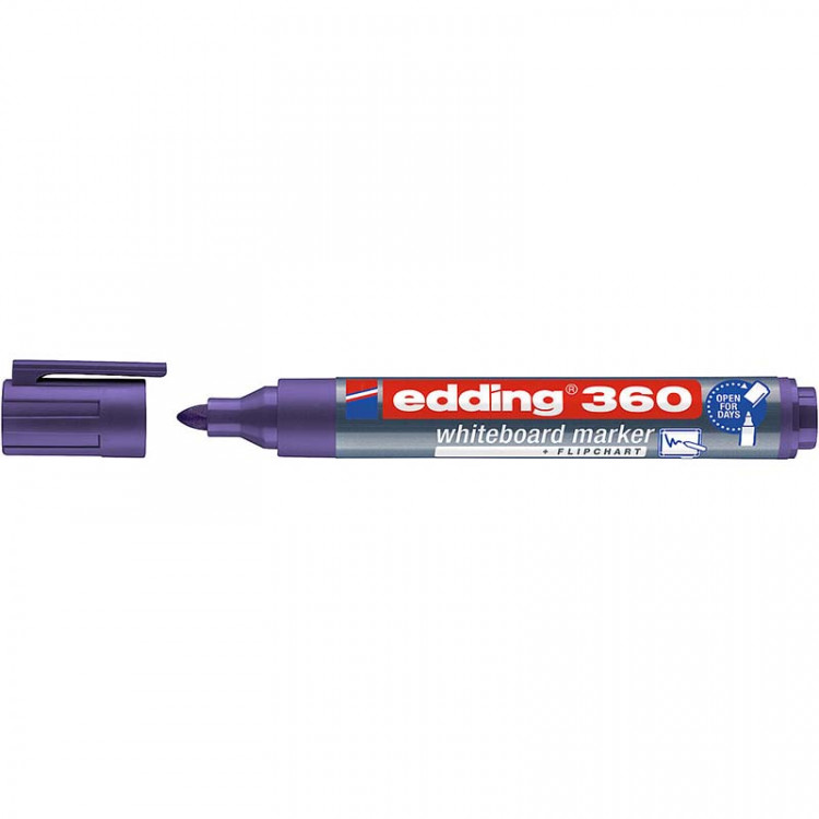 Маркер для белых досок edding 360, круглый наконечник, 1.5-3 мм Фиолетовый по низкой цене оптом 