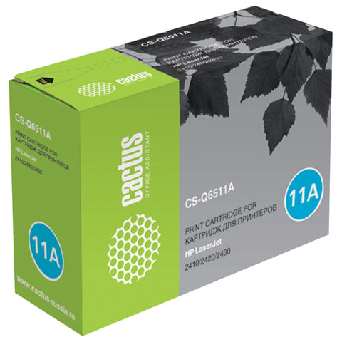 Картридж лазерный CACTUS (CS-Q6511A) для HP LaserJet 2410/2120/2430, ресурс 6000 стр. по низкой цене оптом 