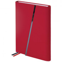 Ежедневник недатированный А5 145х213мм BRAUBERG "Vogue", под кожу, магнитный клапан, 160л, красный, 116225