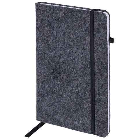 Блокнот А5 138x213мм BRAUBERG "Voylok" войлок, резинка, держатель, 80л клетка, черный, 117134 по низкой цене оптом Блокнот А5 138x213мм BRAUBERG "Voylok" войлок, резинка, держатель, 80л клетка, черный, 117134 по низкой цене оптом