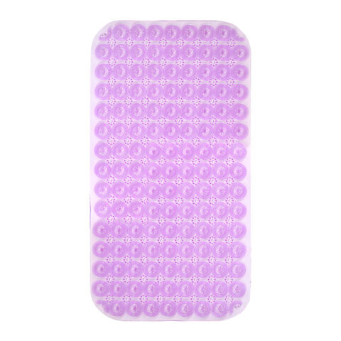 Коврик для ванны противоскользящий 71х38см, массажный, "Цветы", прозрачно-фиолетовый, ПВХ, PRIMILA, 700373 по низкой цене оптом Коврик для ванны противоскользящий 71х38см, массажный, "Цветы", прозрачно-фиолетовый, ПВХ, PRIMILA, 700373 по низкой цене оптом