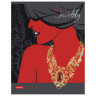 Тетрадь, А5, 96 л., HATBER, скоба, клетка, фольга, конгрев, выборочный лак, "Gold jewelry" (5 видов), 96Т5КфвлВ1 по низкой цене оптом 