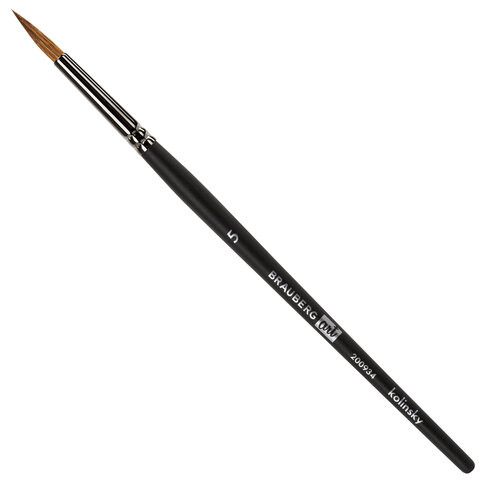 Кисть художественная проф. BRAUBERG ART CLASSIC, колонок, круглая, № 5, короткая ручка, 200934 по низкой цене оптом 