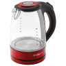 Чайник SCARLETT SC-EK27G99, 1,7 л, 2200Вт, закрытый нагревательный элемент, стекло, красный по низкой цене оптом Краснодар, Москва, Уфа, Казань, Барнаул, Владивосток, Хабаровск, Сахалин, Красноярск, Екатеренбург, 