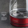 Чайник SCARLETT SC-EK27G99, 1,7 л, 2200Вт, закрытый нагревательный элемент, стекло, красный по низкой цене оптом Краснодар, Москва, Уфа, Казань, Барнаул, Владивосток, Хабаровск, Сахалин, Красноярск, Екатеренбург, 