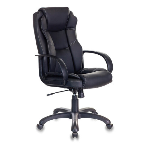 Кресло офисное CH-839/BLACK, экокожа, черное по низкой цене оптом 