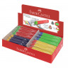 Ластик большой FABER-CASTELL "Tri", 83х12,6х12,3 мм, цвет ассорти, треугольный, пластиковый держатель ассорти, 182334 по низкой цене оптом 