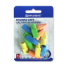 Ластики-колпачки BRAUBERG "Eraser Caps", НАБОР 12 ШТУК, яркие цвета ассорти, блистер, 271994 по низкой цене оптом 