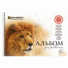 Альбомы для рисования А4 40 л., КОМПЛЕКТ 2 шт., гребень, обложка картон, BRAUBERG, 205х290 мм, "Хищники" (2 вида), 880028 по низкой цене оптом 