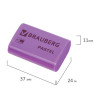 Ластик BRAUBERG "Pastel", 37х24х11мм, ассорти пастельных цветов, экологичный ПВХ, 229582 по низкой цене оптом 
