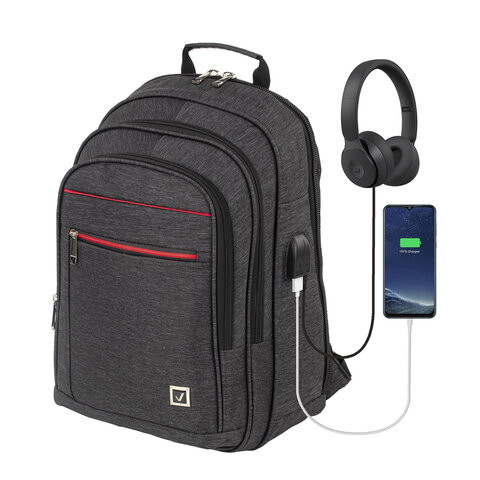 Рюкзак BRAUBERG URBAN универсальный, с отделением для ноутбука, USB-порт, Progress, 48х14х34 см, 229873 по низкой цене оптом 