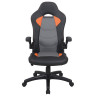 Кресло компьютерное BRABIX "Skill GM-005", откидные подлокотники, экокожа, черное/оранжевое, 532495 по низкой цене оптом 