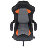 Кресло компьютерное BRABIX "Skill GM-005", откидные подлокотники, экокожа, черное/оранжевое, 532495 по низкой цене оптом 