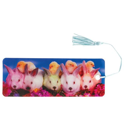 Закладка для книг с линейкой, 3D-объемная, BRAUBERG "Кролики и цыплята", с декоративным шнурком, 128097 по низкой цене оптом Закладка для книг с линейкой, 3D-объемная, BRAUBERG "Кролики и цыплята", с декоративным шнурком, 128097 по низкой цене оптом