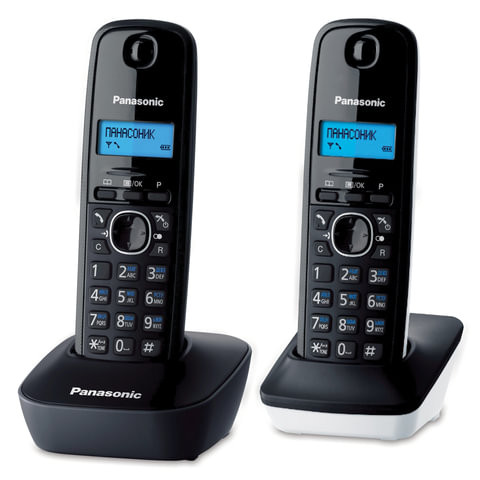 Радиотелефон PANASONIC KX-TG1612RU1 + дополнительная трубка, память 50 номеров, АОН, будильник, серый по низкой цене оптом 