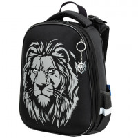 Ранец BRAUBERG SHINY, 2 отделения, с брелком, "Savage lion", СВЕТЯЩИЙСЯ РИСУНОК, 38х28х14 см, 272039