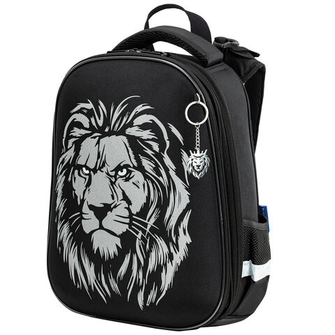 Ранец BRAUBERG SHINY, 2 отделения, с брелком, "Savage lion", СВЕТЯЩИЙСЯ РИСУНОК, 38х28х14 см, 272039 по низкой цене оптом 