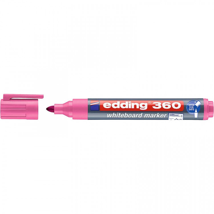 Маркер для белых досок edding 360, круглый наконечник, 1.5-3 мм Розовый по низкой цене оптом 