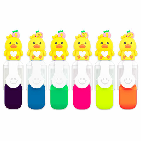 Набор текстовыделителей с топперами 6 ЦВЕТОВ НЕОН, "НЕЖНЫЕ ЦЫПЛЯТА", линия 1-4 мм, FUNSTER (ФАНСТЕР), 152648 по низкой цене оптом Набор текстовыделителей с топперами 6 ЦВЕТОВ НЕОН, "НЕЖНЫЕ ЦЫПЛЯТА", линия 1-4 мм, FUNSTER (ФАНСТЕР), 152648 по низкой цене оптом