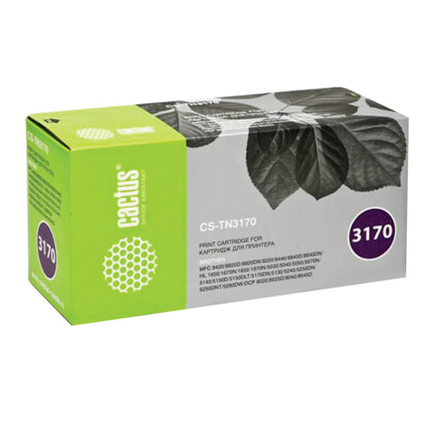 Картридж лазерный CACTUS (CS-TN3170) для BROTHER HL-5250DN/DCP-8065DN, ресурс 7000 стр. по низкой цене оптом 