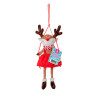 Украшение новогоднее интерьерное 40 см "Оленёнок на качелях", полиэстер, ЗОЛОТАЯ СКАЗКА, 592506 по низкой цене оптом 