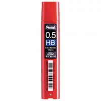 Грифели запасные 0,5 мм, HB, PENTEL (Япония), КОМПЛЕКТ 12 штук, "Ain Stein", C275S-HB