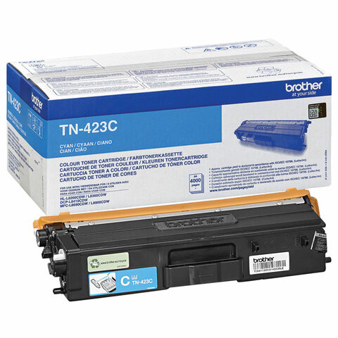 Картридж лазерный BROTHER (TN423C) HLL8260CDW/DCPL8410CDW/MFCL8690CDW, голубой, оригинальный, ресурс 4000 страниц по низкой цене оптом 