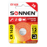 Батарейка литиевая "таблетка, дисковая, кнопочная" 1шт, SONNEN Lithium CR1620 в блистере, 455599 по низкой цене оптом Краснодар, Москва, Уфа, Казань, Барнаул, Владивосток, Хабаровск, Сахалин, Красноярск, Екатеренбург, 